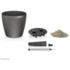 Vaso da fiori LECHUZA Classico Premium 60 - set completo, tortora lucido