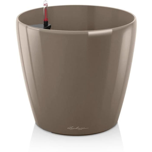 Vaso da fiori LECHUZA Classico Premium 60 - set completo, tortora lucido