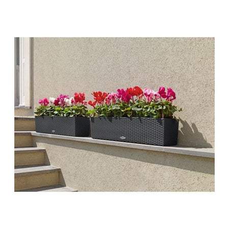 Jardiniere - Cottage Balconera 80 - Kit completo - Granito - 12L - LECHUZA