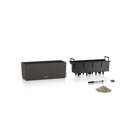 LECHUZA Jardiniere BALCONERA Stone 50 ALL-IN-ONE Nero