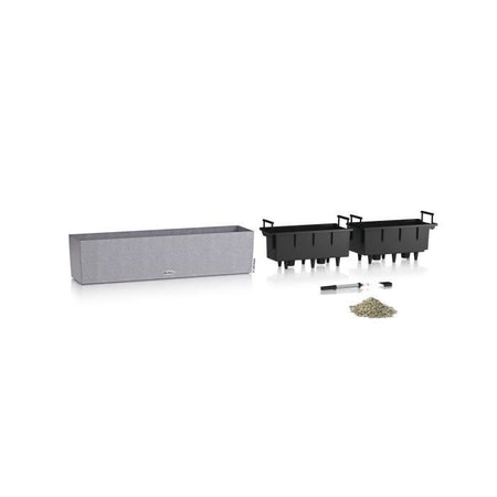 Jardiniere - Balconera pietra 80 - Kit completo - Grigio pietra - 12 L - LECHUZA