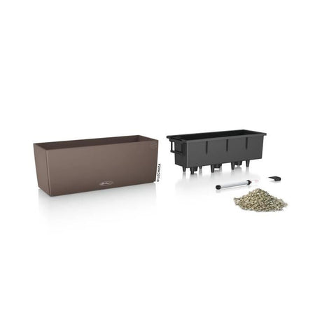 Kit per piantagione in vaso - LECHUZA - BALCONERA 50 - Polipropilene - Marrone - Interno ed esterno