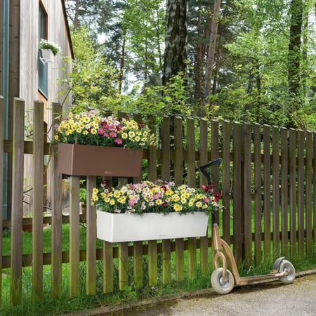 Jardiniere - Balconera colore 80 - Kit completo - Bianco - 12 L - LECHUZA