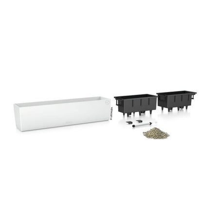 Jardiniere - Balconera colore 80 - Kit completo - Bianco - 12 L - LECHUZA