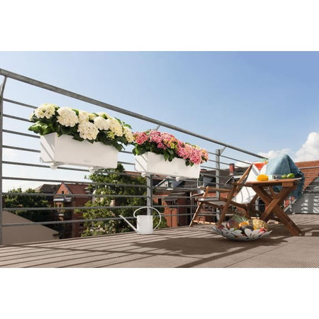 Jardiniere - Balconera colore 80 - Kit completo - Bianco - 12 L - LECHUZA