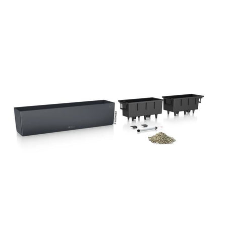 Jardiniere - Balconera colore 80 - Kit completo - Grigio ardesia - 12 L - LECHUZA