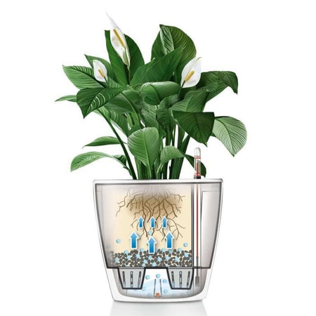 Jardiniere - Classico premium LS 28 - Kit completo - Bianco lucido - 7 L - LECHUZA