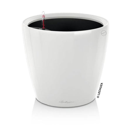 Vaso - LECHUZA - Classico 35 LS ALL-IN-ONE - Bianco lucido - Sistema di irrigazione - 13 L