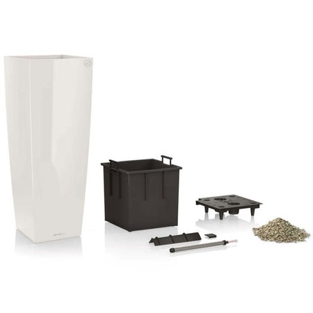 LECHUZA Jardiniere Cubico Alto 40 ALL-IN-ONE Bianco lucido 18230 421493