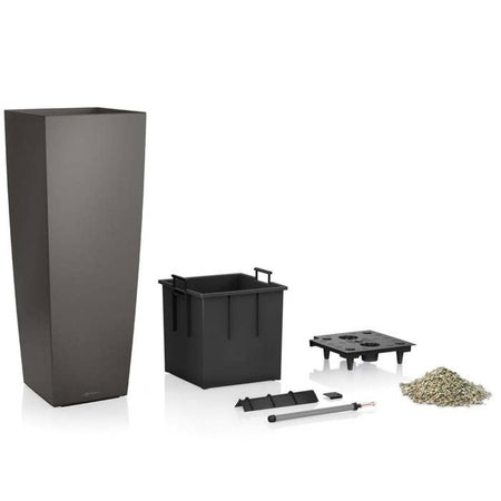 LECHUZA Jardiniere Cubico Alto 40 ALL-IN-ONE Carbone 18233 421494