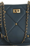 LECLAF | Borsa rettangolare borchie