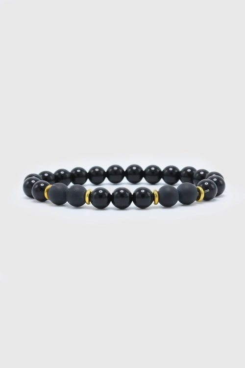 LECLAF | Bracciale uomo nero opaco