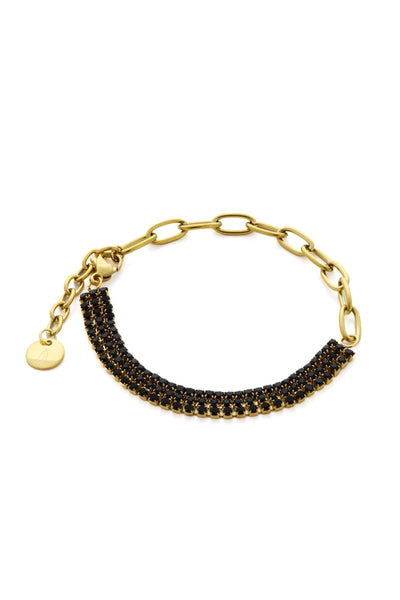 LECLAF | Bracciale Nero Lucido