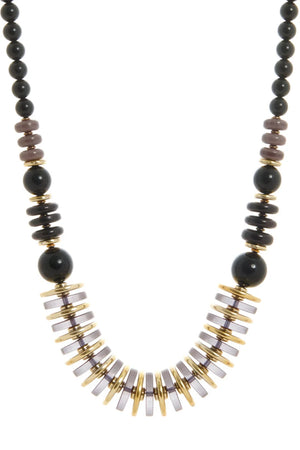 LECLAF | Collana gettoni nera