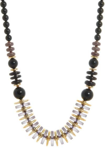 LECLAF | Collana gettoni nera