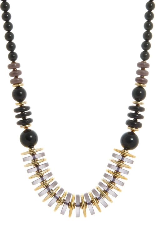 LECLAF | Collana gettoni nera