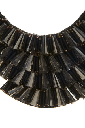 LECLAF | Collana girocollo nastro e strass