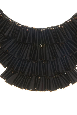 LECLAF | Collana girocollo nastro e strass