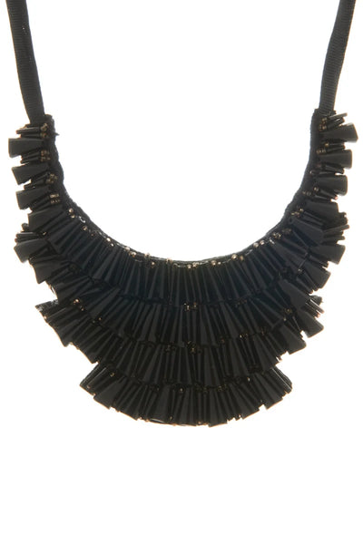LECLAF | Collana girocollo nastro e strass