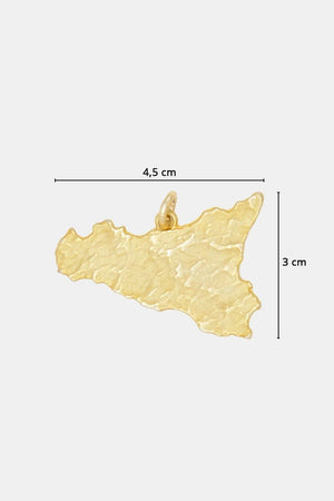 Ciondolo Sicilia ottone | Leclaf Sicily