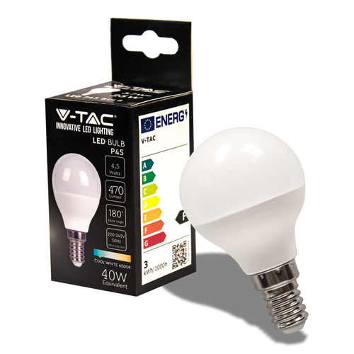 V-TAC Lampadina LED E14 4,5W P45 6500K