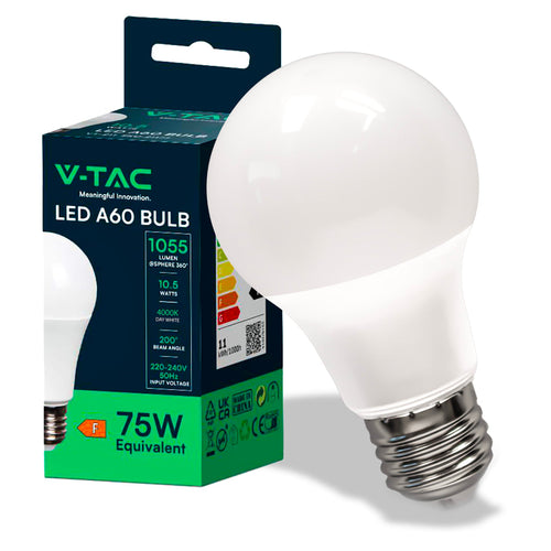 V-TAC Lampadina LED E27 10.5W 100LM/W A60 6500K