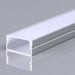 V-TAC Profilo Lineare per Strip LED fino a 18.5mm, Alluminio Silver con Copertura Opaca 2000x20x10mm