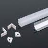 V-TAC Profilo Angolare per Strip LED fino a 10.5mm, Alluminio Bianco con Copertura Opaca 2000x15.8x15.8mm