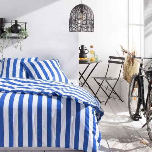Set da letto - oggi Summer Stripes - 240x220 cm - 2 persone - Cotone Stampato Rushed