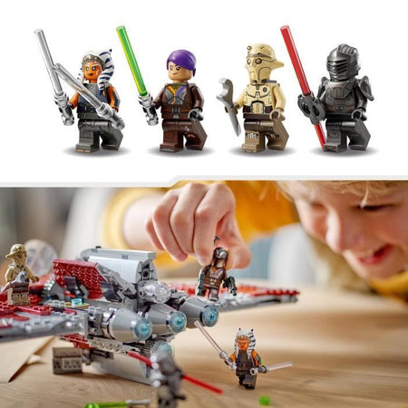 LEGO Star Wars Shuttle T-6 di Ahsoka Tano 75362, Nave Lancia-Bottoni, 4 Personaggi