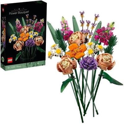 LEGO Creator Expert 10280 Bouquet di fiori, fiori artificiali, kit per la decorazione di fiori fai da te, set per adulti