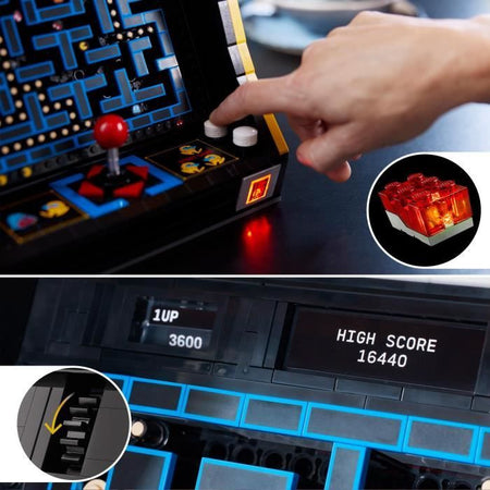 LEGO 10323 Icons PAC-MAN Gioco Arcade, Kit Modello da Costruire per Adulti, Macchina da Gioco con Personaggi