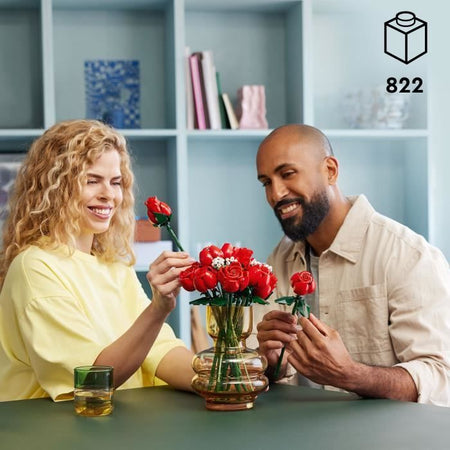 LEGO 10328 Icons Il Bouquet di Rose, Fiori Artificiali da Decorare, Regalo di San Valentino per Adulti