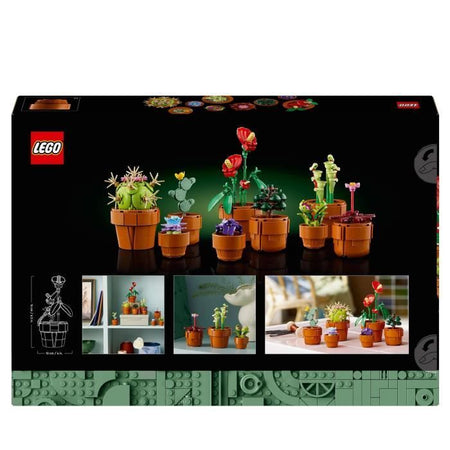 LEGO Icons 10329 Piante in miniatura, Collezione botanica 9 Piante artificiali con fiori, Decorazioni per la casa
