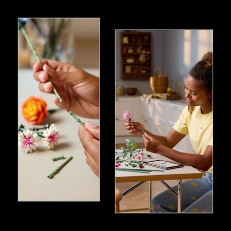 LEGO Botany 10342 Bouquet di fiori rosa - Set di costruzioni per adulti