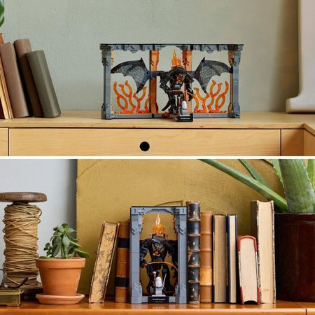 LEGO Icons Il Signore degli Anelli: L'angolo dei libri di Balrog - Set da costruzione - Decorazione fai da te per mensole - Minifigure Ganda