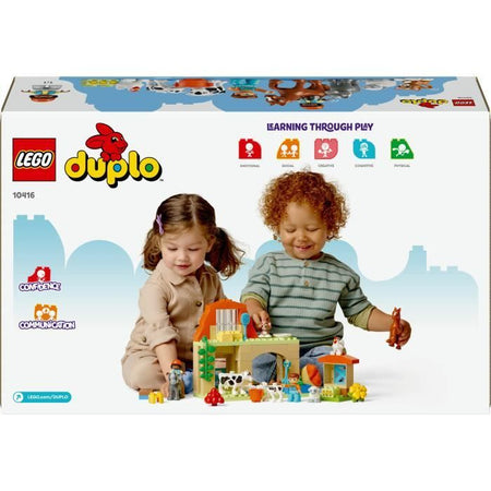 LEGO DUPLO La Mia Città La Cura degli Animali della Fattoria, Giocattolo Educativo per Neonati, Casa, Minifigure di Cavalli, 10416