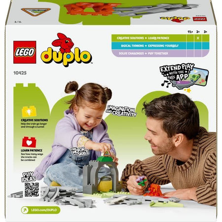 LEGO DUPLO My Town 10425 Set di espansione: binari del treno e tunnel - Giocattolo per bambini
