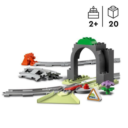 LEGO DUPLO My Town 10425 Set di espansione: binari del treno e tunnel - Giocattolo per bambini