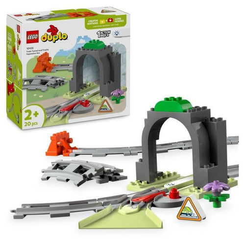 LEGO DUPLO My Town 10425 Set di espansione: binari del treno e tunnel - Giocattolo per bambini