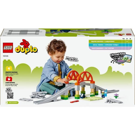LEGO DUPLO My Town 10426 Set di espansione: binari del treno e ponte - Giocattoli per l'apprendimento precoce