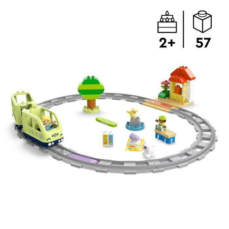 LEGO DUPLO My Town 10427 Treno delle avventure interattivo - Giocattoli per l'apprendimento precoce per bambini di 2 anni