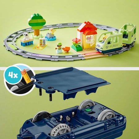 LEGO DUPLO My Town 10427 Treno delle avventure interattivo - Giocattoli per l'apprendimento precoce per bambini di 2 anni