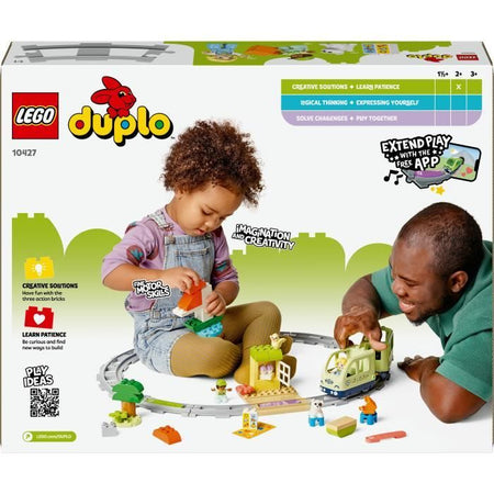 LEGO DUPLO My Town 10427 Treno delle avventure interattivo - Giocattoli per l'apprendimento precoce per bambini di 2 anni