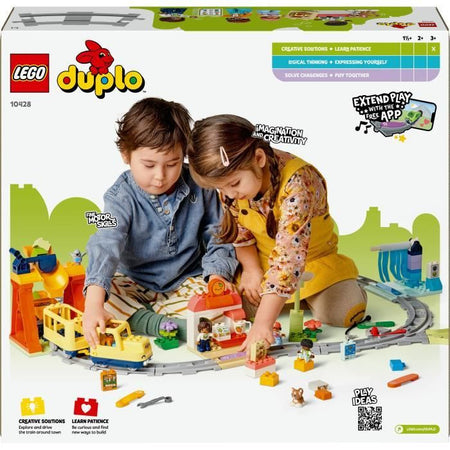 LEGO DUPLO My Town 10428 Il grande treno interattivo della comunità - Giocattoli per l'apprendimento precoce 3 anni