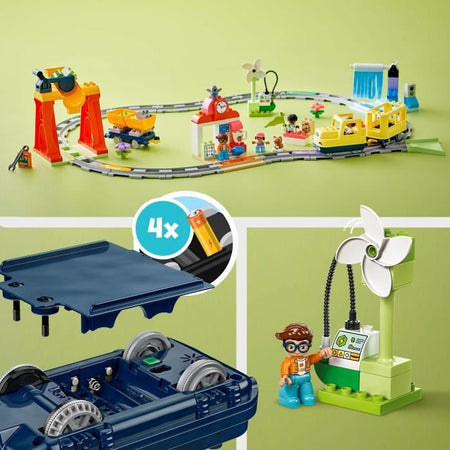 LEGO DUPLO My Town 10428 Il grande treno interattivo della comunità - Giocattoli per l'apprendimento precoce 3 anni