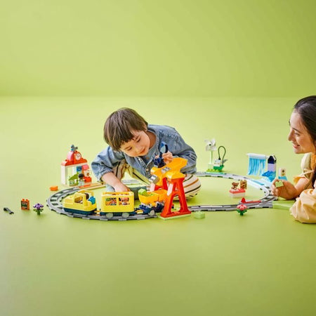 LEGO DUPLO My Town 10428 Il grande treno interattivo della comunità - Giocattoli per l'apprendimento precoce 3 anni