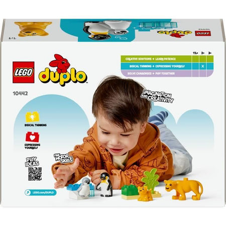 LEGO DUPLO My Town 10442 Famiglie di animali selvatici: pinguini e leoni - Giochi di apprendimento precoce