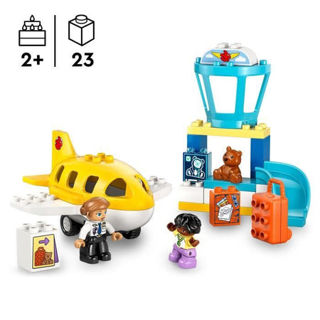 LEGO DUPLO My Town 10443 Prima volta in aeroporto - Giocattolo da costruzione per bambini dai 2 anni in su