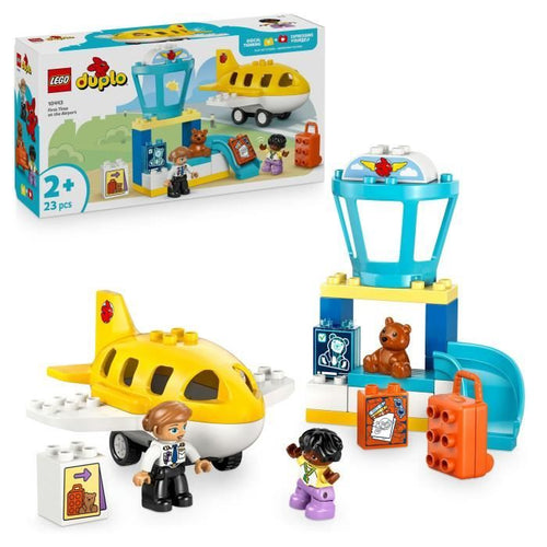 LEGO DUPLO My Town 10443 Prima volta in aeroporto - Giocattolo da costruzione per bambini dai 2 anni in su